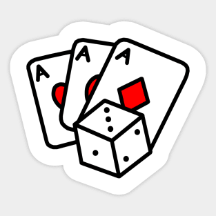 Poker cards Sticker